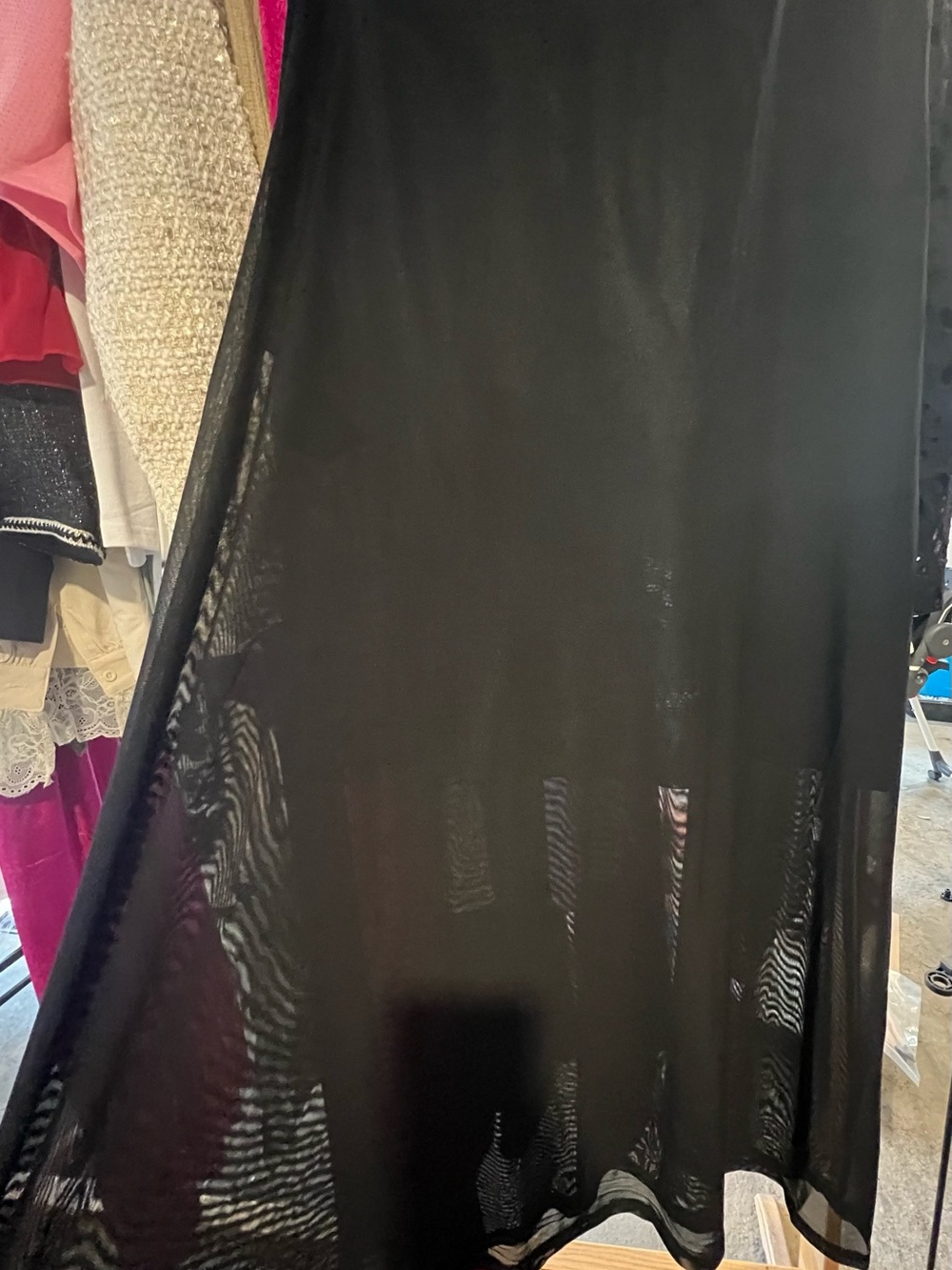 Black Sheer Maxi Skirt